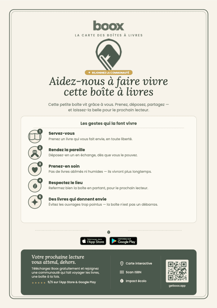 Affiche A4 « Aidez-nous à faire vivre cette boîte à livres »